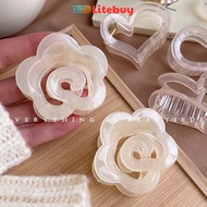 PVN61802 Fashion Transparent Camellia Claw Hair Clip for Women T5