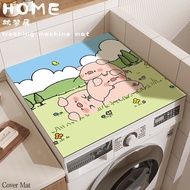 Cartoon Cute Washing Machine Cover Pad Diatom Mud Absorbent Sunscreen Cover Bedside Table Multifunct