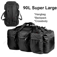 Black tactical travel backpack large travel bag 3in1 Jumbo 90 L