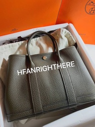 Hermes Garden Party 30 Vert Bronze 青銅灰綠色 Stamp U
