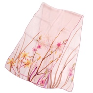 二手Salvatore Ferragamo Ferragamo 粉紅色花卉真絲圍巾 0941