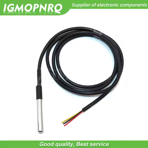 1pcs DS18B20 waterproof 1 meters temperature probe temperature sensor 1820 Stainless steel Waterproo