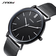 Sinobi Fashion Quartz Clock Business Men Watch Luxury Waterproof Steel Watches Unisex Ultra Thin Wrist Watch Clock Reloj Hombre SYUE