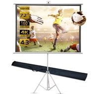 TRMESIA Portable Projector Screen 72inch with Foldable Tripod Stand,Upgrade Movie Screen for Project
