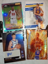 G39 Quintin Post Rookie AUTO RC $600 Jonathan Kuminga Insert Laser Holo $80 Jimmy Butler #/199 Chrom