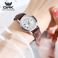OPK Jam Tangan Wanita Anti Air Cewek Import Original Asli Elegan Simple Tali Jam Wangan Kulit Kalend