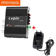 LVPIN Mini HiFi Stereo Amplifier Treble Bass Booster 12V 20W / LP-838 /Amplifier Power Speaker Karao