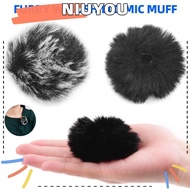 NIUYOU 1Pcs Microphone Windshield, Universal Wind Muff Mic Furry Fur, Durable Comfortable Elastic Fit 0.5-1.5cm Microphones Cover For  RODE BOYA Lapel Lavalier Microphones