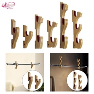 Abbraccia Wall Mount Sword Display Stand Sword Holder Bamboo Compact Velvet Padded Sword Hook Samura