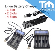 USB 18650 lithium fast charger 1/2/4 slot li-ion Rechargeable 3.7V 4.2V Battery 18650 18500 18350 26650 14500 size