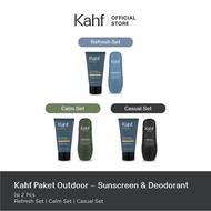Kahf Outdoor Package [Contains 2pcs] - Deodorant & Kahf Triple Protection Sunscreen Cream