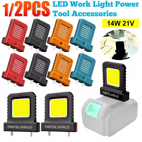 Power Tool Accessories LED Work Light for Makita for Milwaukee for Dewalt for Bosch for Dayi Lomvum 