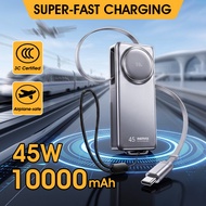 HXR 45W Power Bank Built-in Type-C Cable Digital Laptop Powerbank,3C Safe Portable Battery Phone Not