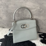 Salvatore Ferragamo 菲拉格慕 雙開馬蹄釦 kelly 包