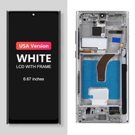 สําหรับ Samsung S22 Ultra สําหรับ AMOLED S908 S908B S908U S908W S908E จอแสดงผล LCD Touch Screen Digi
