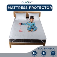 Bamboo Waterproof Bed Protector Soft Anit Mites Fitted Bedsheet Queen King Size Mattress Protector