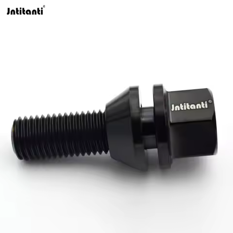 Jntitanti Gr5 titanium wheel rim bolt screw M12x1.25x28-45mm Free cone washer