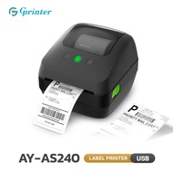 Gprinter เครื่องพิมพ์ฉลากสินค้า AS240 เครื่องพิมพ์ใบปะหน้า เครื่องปริ้นใบปะหน้า บาร์โค้ด Thermal Pri