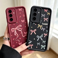Wine Red Bow Flower Case For VIVO Y04 Y03 Y39 Y18 Y02S Y20 Y20i Y16 Y19S Y02 Y17S Y78 Y72 Y36 Y15SY1