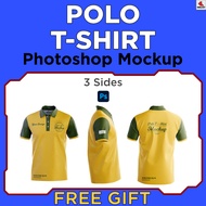 Polo T Shirt - Jersey Mockup - Photoshop Mockup - Sublimation Jersey - Shirt Baju