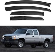 Window Visor Compatible with Chevrolet Silverado 1500/2500/3500 Classic/Crew 2001-2007, Rain Guard T