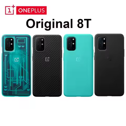 In Stock ! Original Oneplus 8T Case official Oneplus8T Tempered Glass Carbon Sandstone bumper Karbon