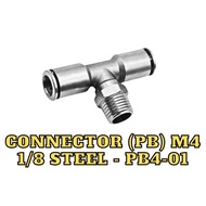 CONNECTOR (PB) M4-1/8 STEEL - PB4-01-STEEL1