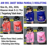 Boba Panda Jacket | Girls Jackets | 2-Zipper Fashion Jacket | 991