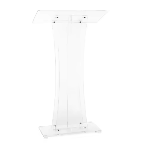 Cheap Modern Designs Easy Assemble Stand Up Floor Standing Podium Lectern Pulpit Acrylic Podium Used
