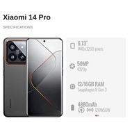 Used Xiaomi 14 Pro 5G(6.73") || 12GB+512GB || 16GB+1TB || Xiaomi Malaysia Set
