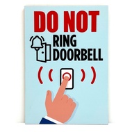 DO NOT RING DOORBELL SIGN/SIGNAGE | 148mm x 210mm | INSTRUCTION SIGN & NOTICE SIGN |