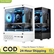 Computer Case T8 With RGB 3 FANS Tempered Glass ITX Micro ATX PC Case Desktop Case