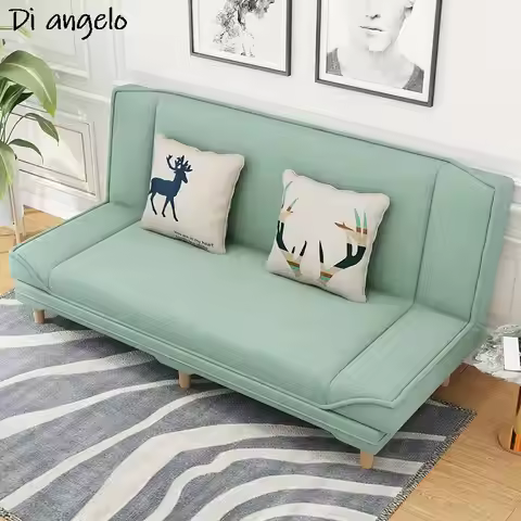 Nordic Fabric Sofa Bed Foldable Single Dual-use Bed Small Apartment Multi-functional Living Room Sma