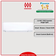 Daikin FTKH28B/RKU28BLF 1.0HP SMARTO Premium Inverter Air Conditioner | ESH