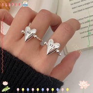 CLEVER Heart Ring, Exquisite Personality Letters Ring, Fashion "YES""NO" Stainless Steel Glossy Surf