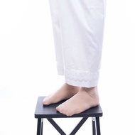 [🔥PROMO] Seluar Haji Perempuan Cotton Muslimah  Seluar Jubah lace bottom-white