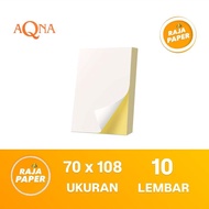 Kertas Sticker Chromo Glossy Ukuran PLANO 70 Cm x 108 Cm 10 Lembar By AQNA ( 700 Mm x 1080 Mm ) 10 L