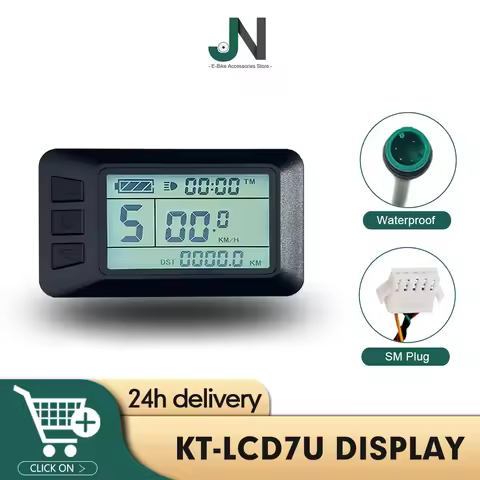 KT-LCD7U Display with USB Display, SM/Waterproof Plug, 24V, 36V, 48V,for Electric Bike Conversion Ki