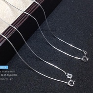 สร้อยคอเงินแท้92.5% ลาย snake8DC-8เหลี่ยม เส้นจิ๋ว (งานอิตาลี)P0023