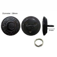 Outpost Set Butang Hitam Pakaian Seragam No. 3 Bulan Sabit Merah Malaysia (BSMM)