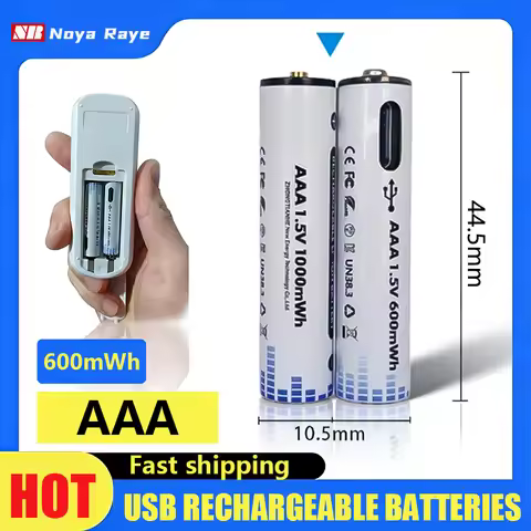 AAA Battery 1.5V Lithium USB Rechargeable Batteries 600mWh Aaa Li-ion Battery for Clock Toys mouse S