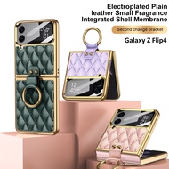 SAMSUNG GALAXY GKK FLIP 4 LEATHER WITH Ring