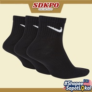 SDKPO Short Black Socks Stocking Man Lelaki Cotton Tebal Thick Unisex