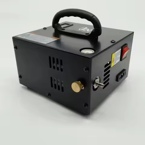 GX-E-CS1 4350psi 300bar Portable Piston Oil Free 12v Pcp With Temperature Display High Pressure air 