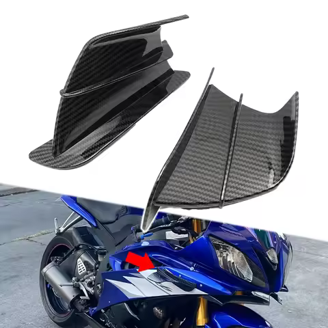 Universal Motorcycle Winglet Fit For YAMAHA R1 R6 R7 R25 MT07 MT09 MT10 Tracer 9 gt Fiber Look Wingl