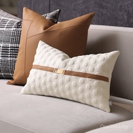 Plush Pillow Italian Pillow Modern Simple Lumbar Pillow Living Room 7L8K Sofa Bedside Light Luxury C