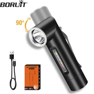 BORUiT V5S LED Flashlight Type-C Rechargeable Torch Waterproof Magnet Work Light Pen Clip Lantern
