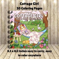 Cottage Girl by EmilyCozy coloring book cozy & comfy coloring book 30 Pages relaxing art therapy boo