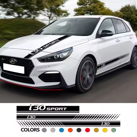 Car Stickers For Hyundai I30 I 30 N Line 30n Sedan GT Auto Hood Door Side Graphics Racing Sport Stri
