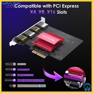 WAVLINK PCIe 3.0 to Quad 4K/Dual DP 8K Graphics Card - Global Debut with DisplayLink DL7400 2HDMI+2D